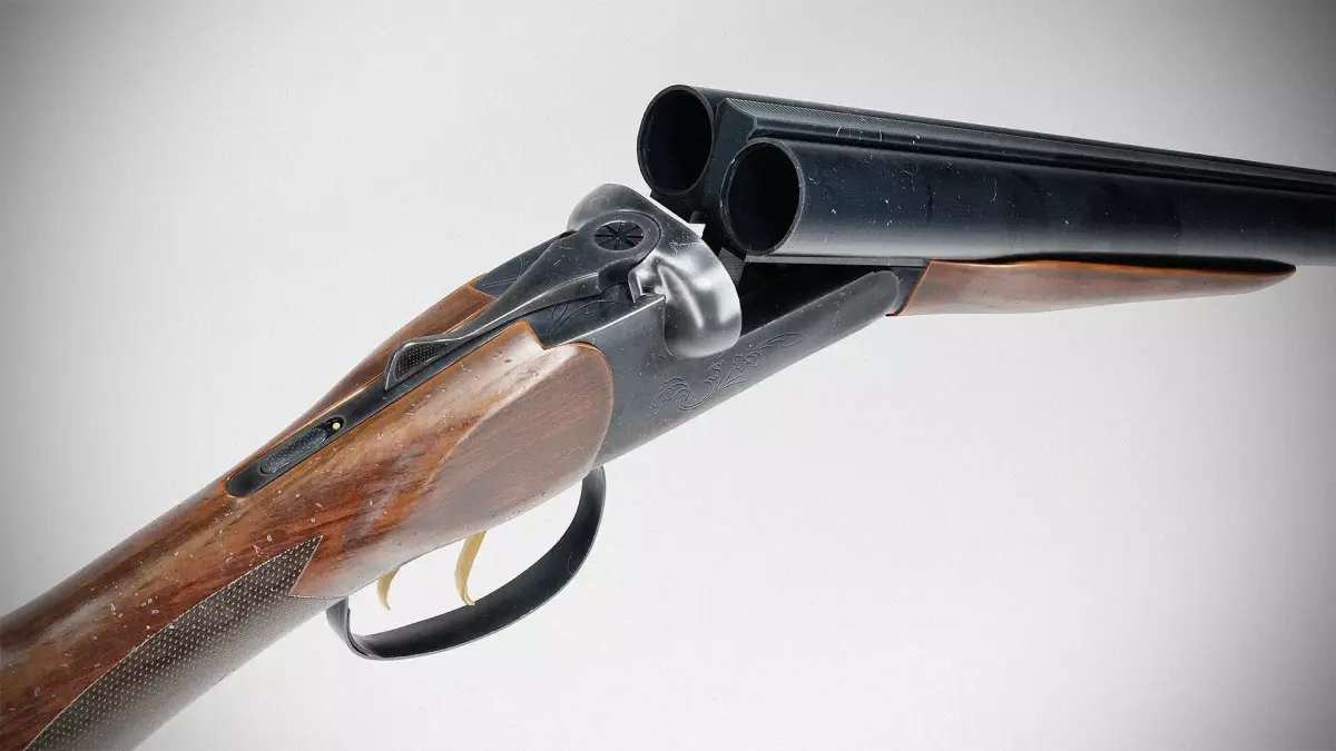 Double Barrel Shotgun Low-poly 3D model shop