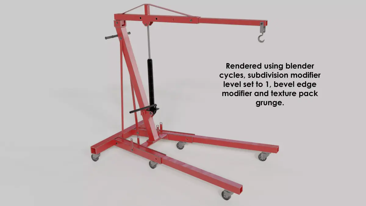 workshop-enging hoist Low-poly 3D model