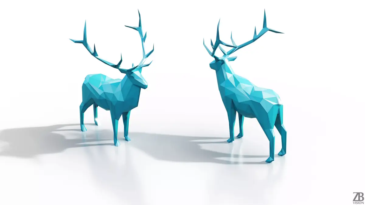 Lowpoly Elk 3D model