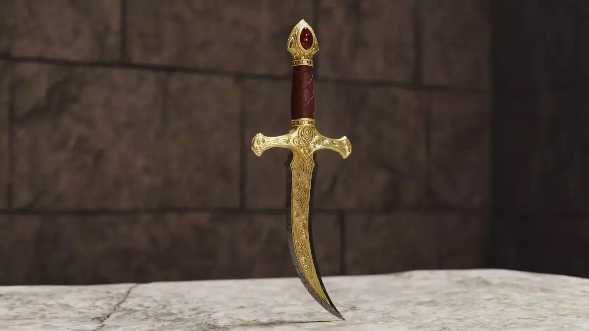 Realistic Game Ready Dagger Set 01 Low-poly 3D model