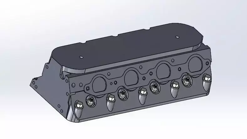 LS3 Head CAD Model in Solidworks 3D model