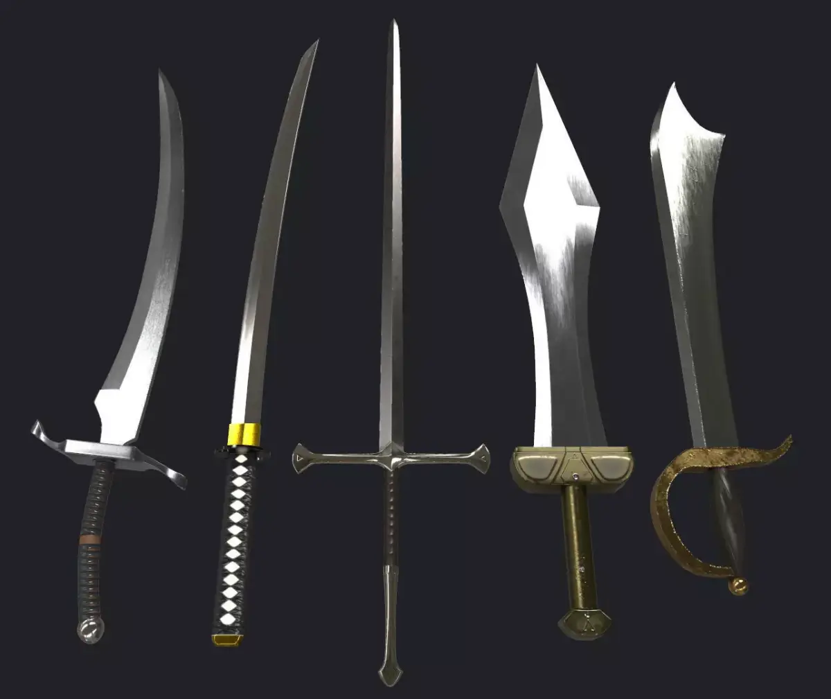 Sword pack 01 Low-poly 3D model