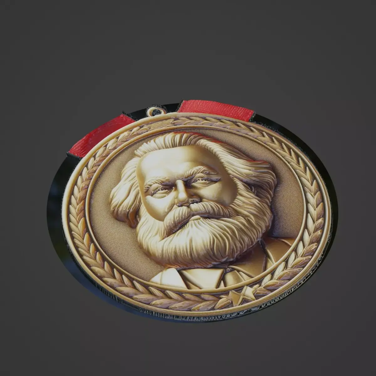 Karl Marx Medallion 3D print model get