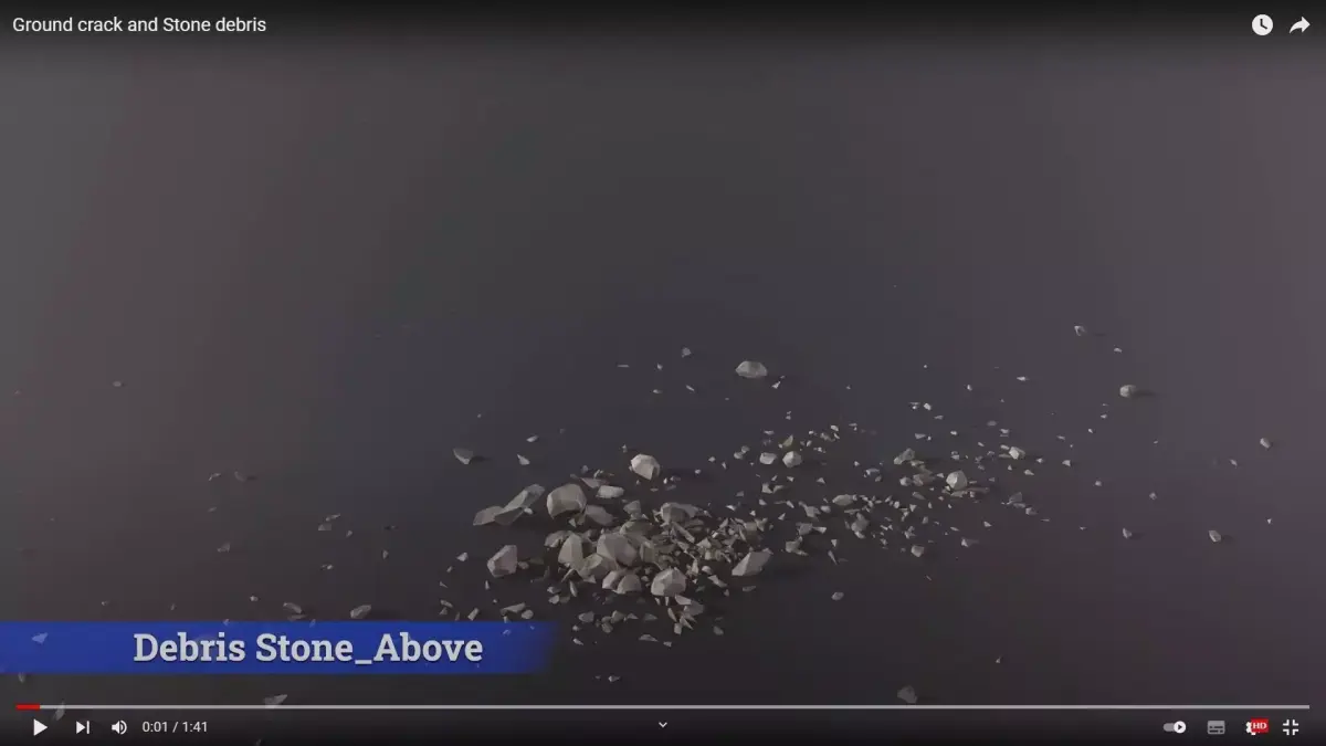 Debris Stone Above Low-poly 3D model