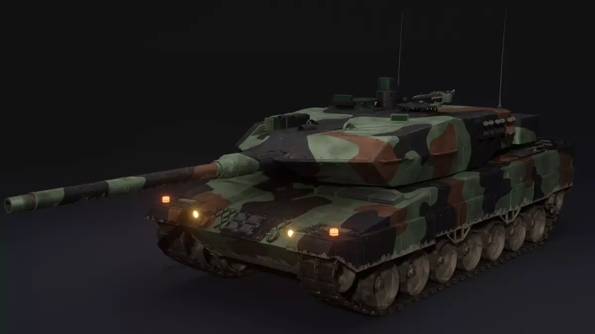 Leopard 2A6 Rigged MBT 3D model