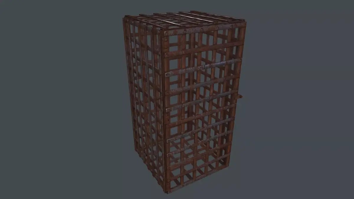 Metal Cage 3D Model Low-poly 3D model
