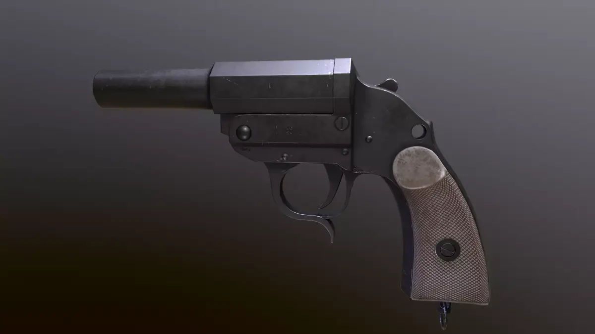 LP-34 Low-poly 3D model PBR gun Low-poly 3D model