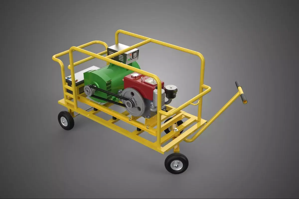 GENSET DIESEL ENGINE POWER GENERATOR SET DYNAMO ALTERNATOR MOTOR 3D model
