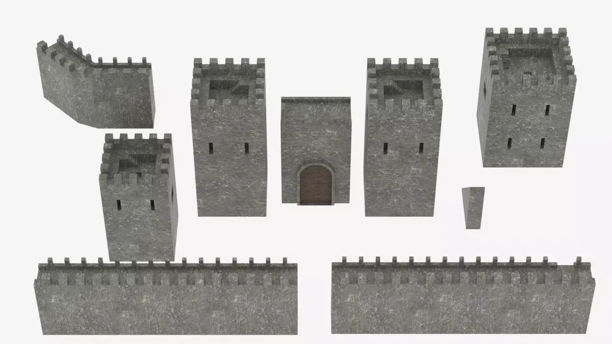 Medieval Castle Pack Low-poly 3D model