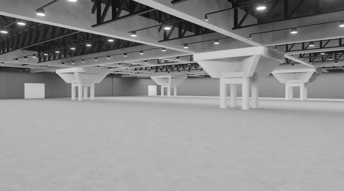 San Diego Convention Center Hall C Low-poly 3D model