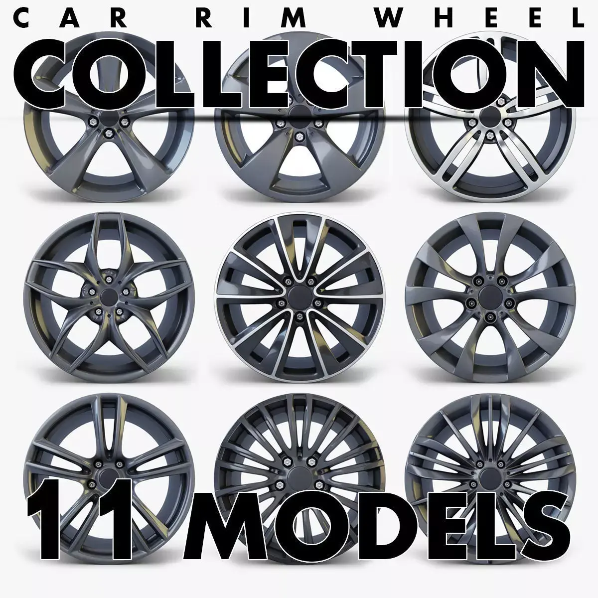 Car Rim Wheel Collection volume 2 3D model