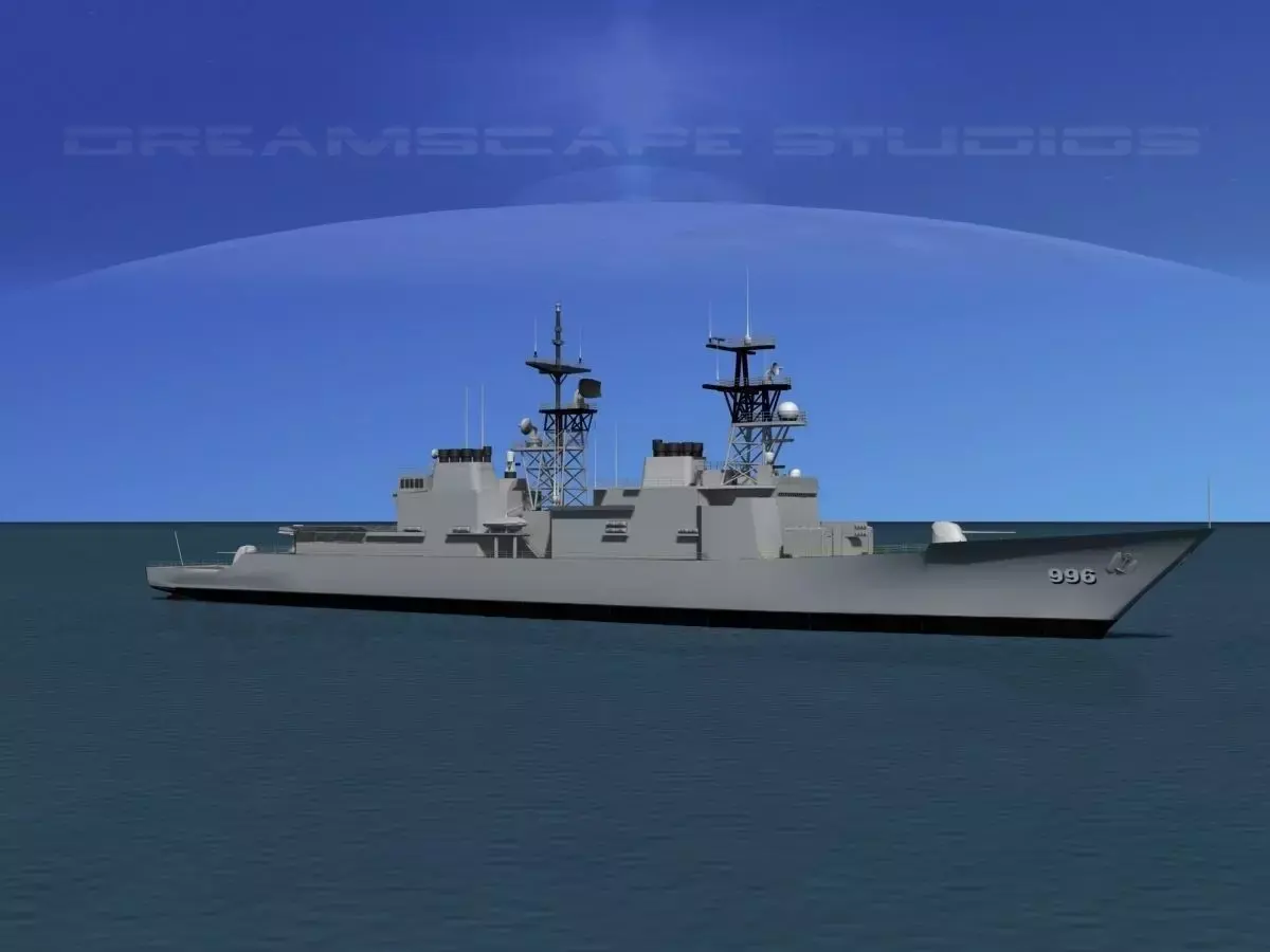 Kidd Class Destoyer DDG 996 USS Chandler 3D model