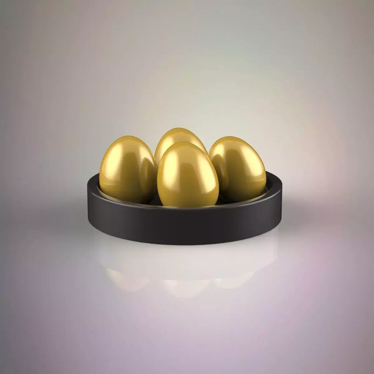 Golden eggs 3D model
