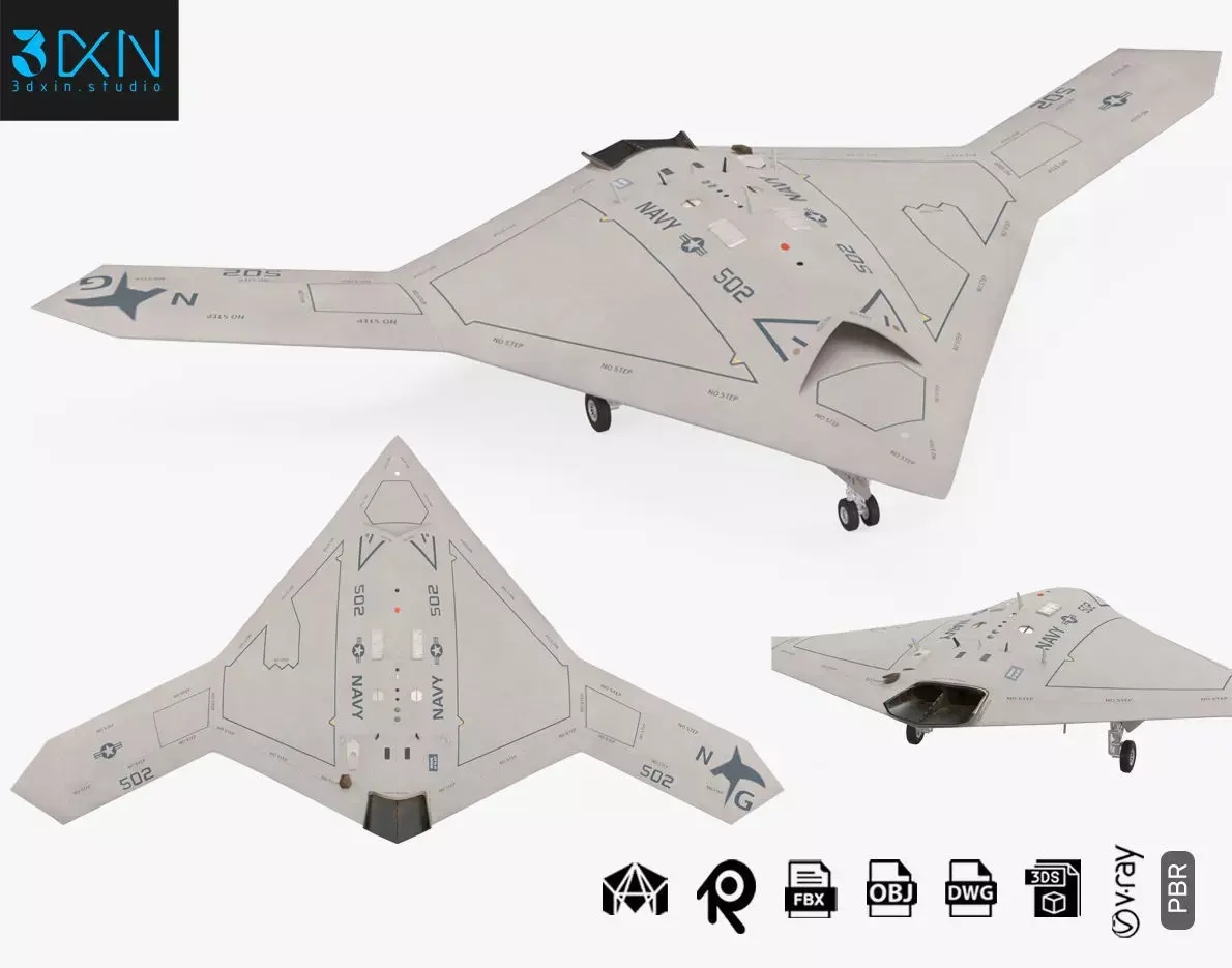 Northrop Grumman X-47B UCAV Drone 3D model