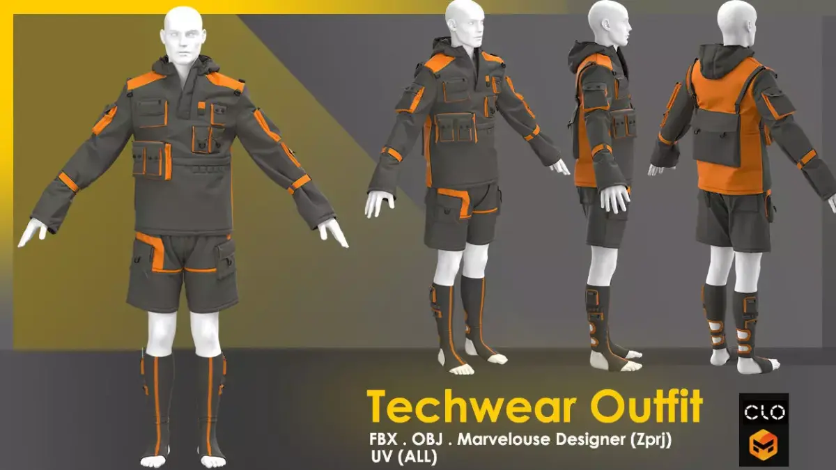 Techwear Outfit 3D model