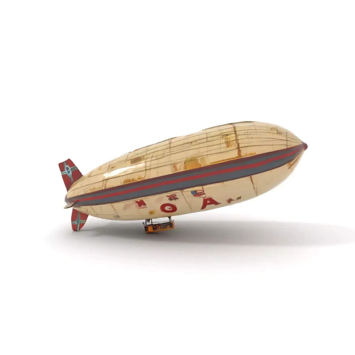 Vintage Airship model pack Low-poly 3D model get