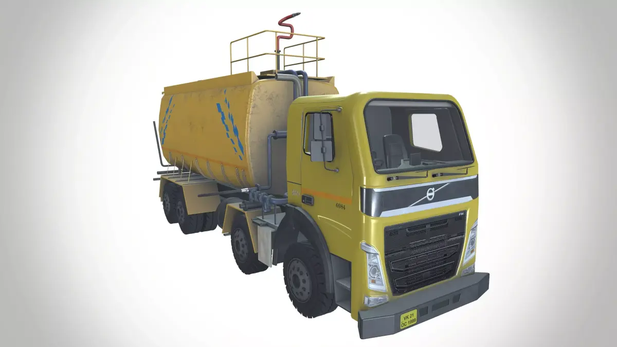 VOLVO FMX 460 8X4 MIST WATER SPRINKLER Fire Fighting in Mines 3D model