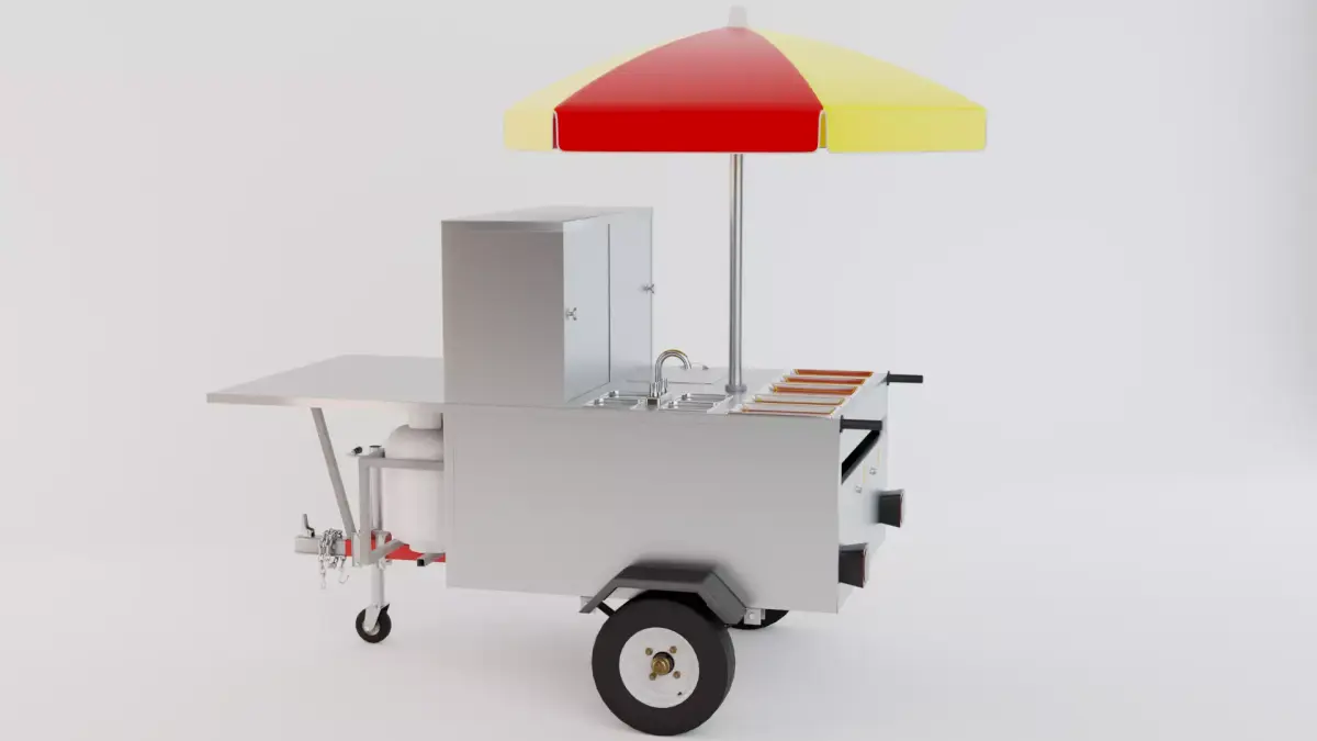 HotDog Cart Low-poly 3D model