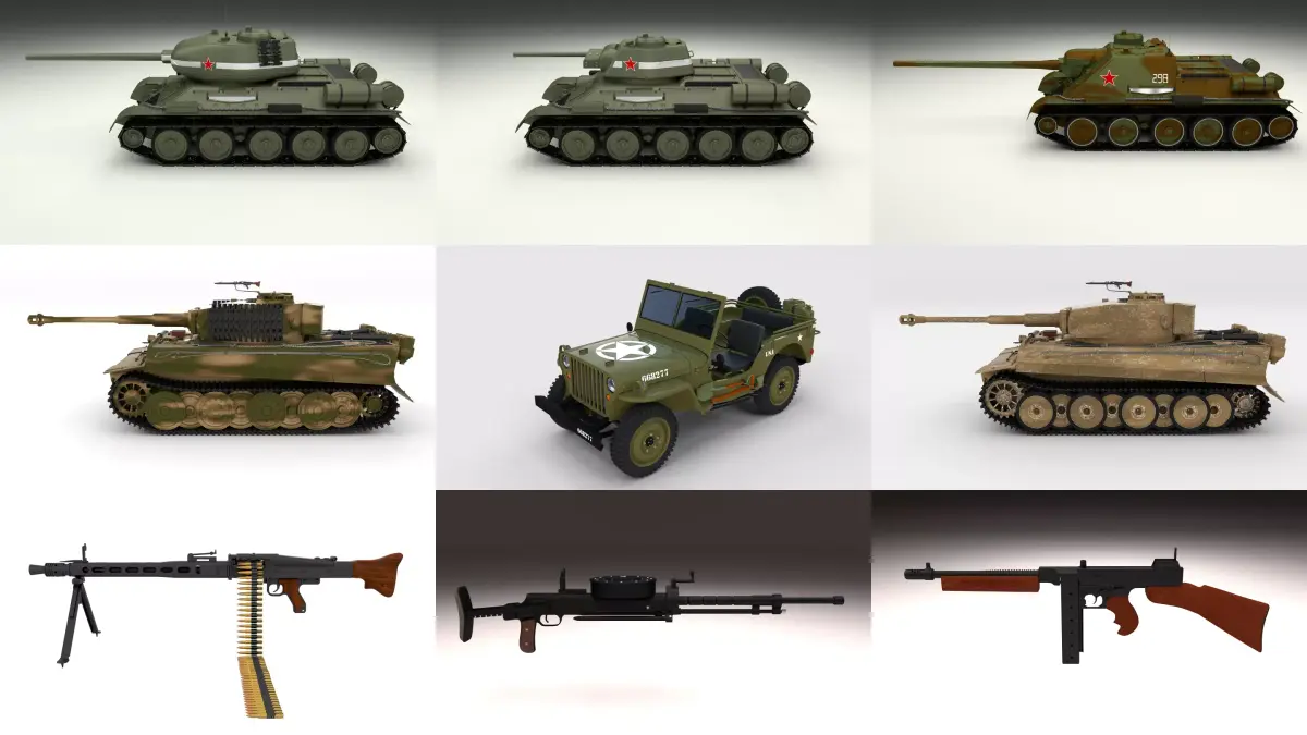 Full WW2 Pack Free 3D model