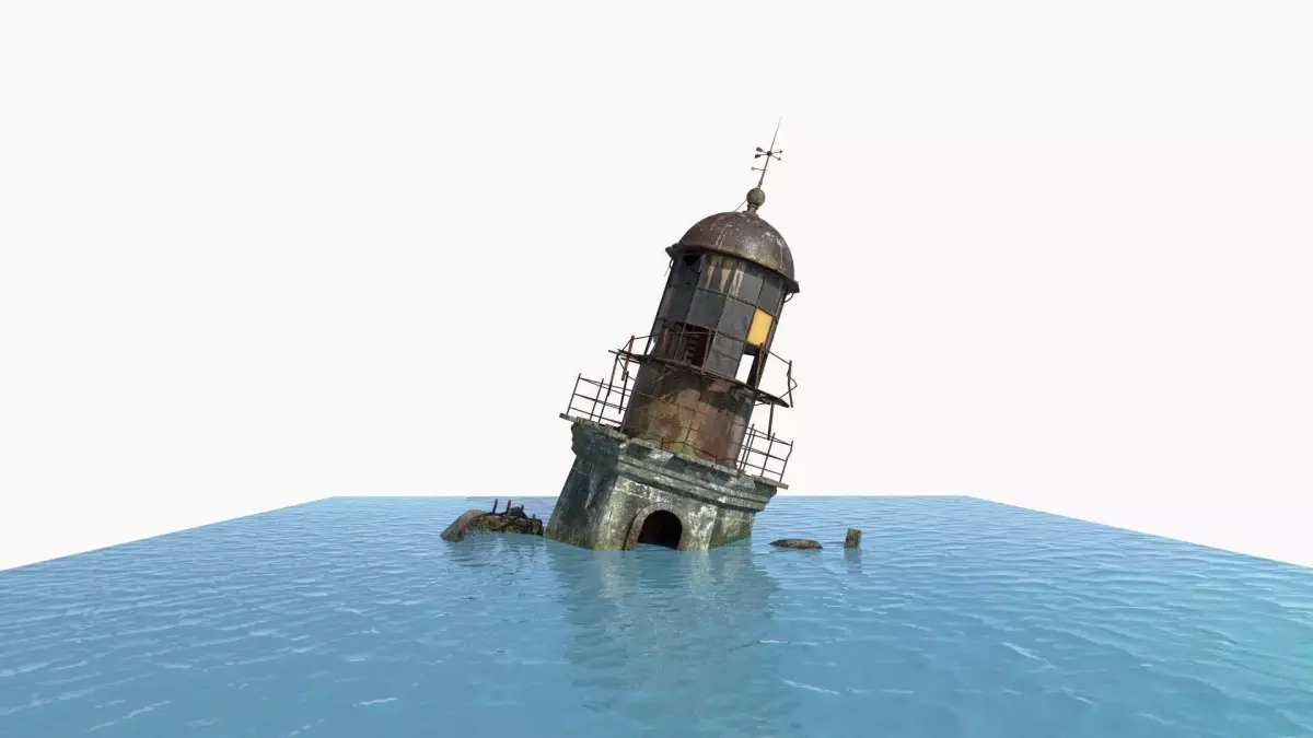 Sunken Lighthouse 3D model