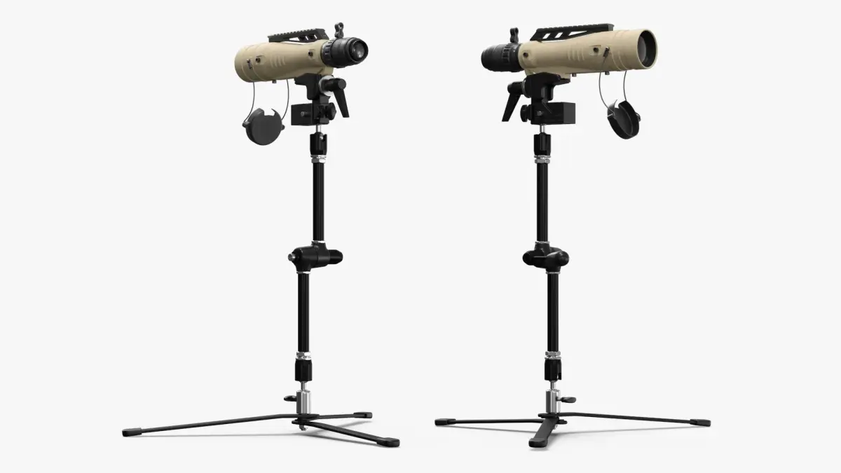 Tactical Spotting Scope on Tripod 3D model