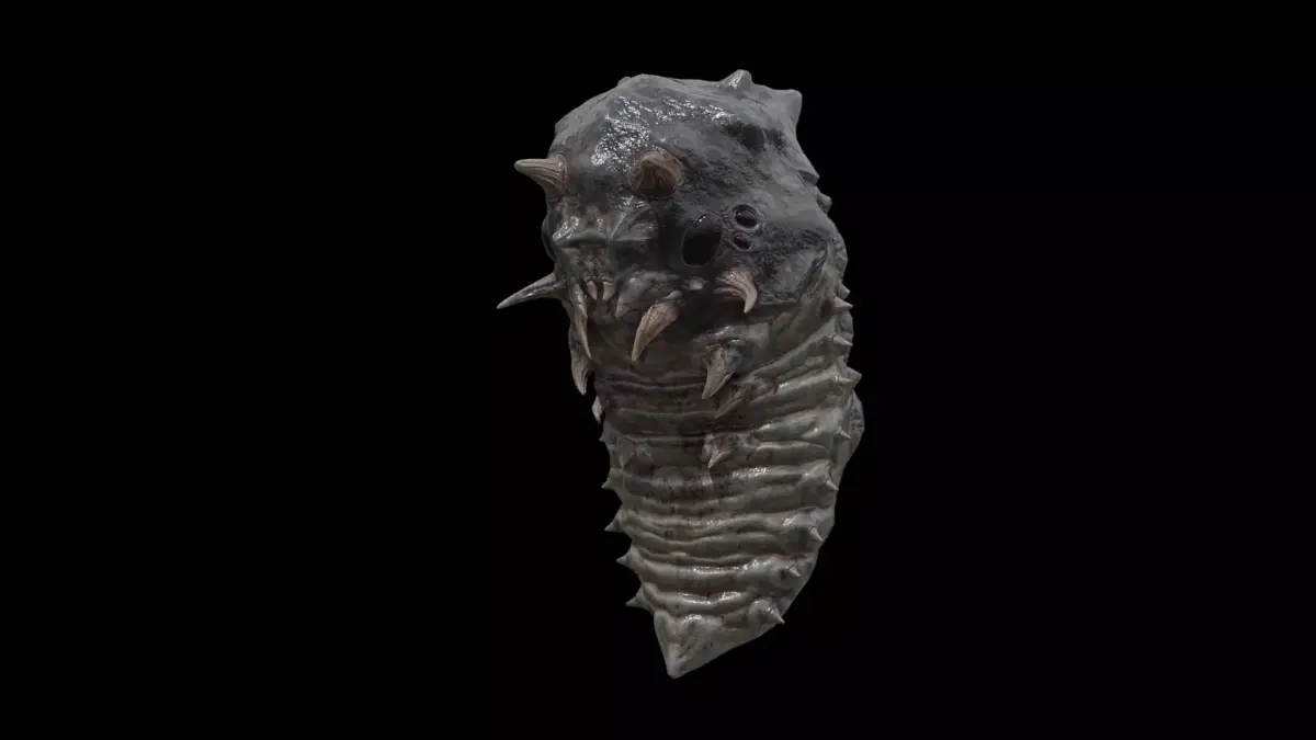Alien Parasite Cocoon Low-poly 3D model