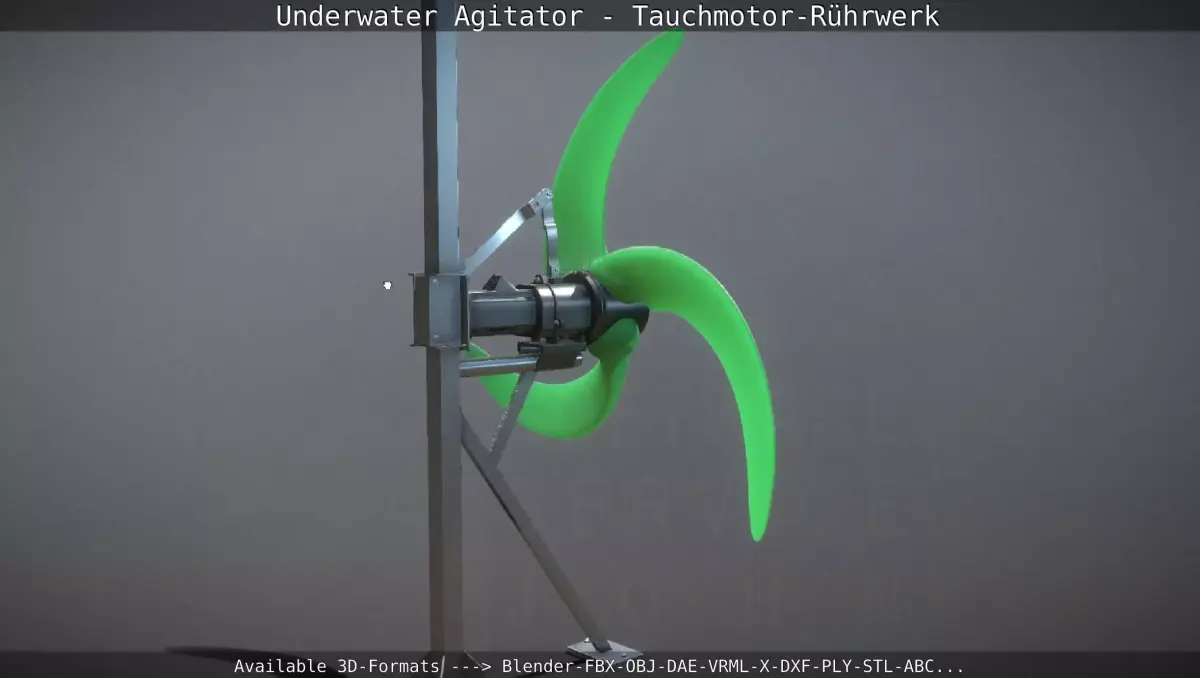 Underwater Agitator - Tauchmotor-Ruehrwerk 1 High-Poly Version  3D model