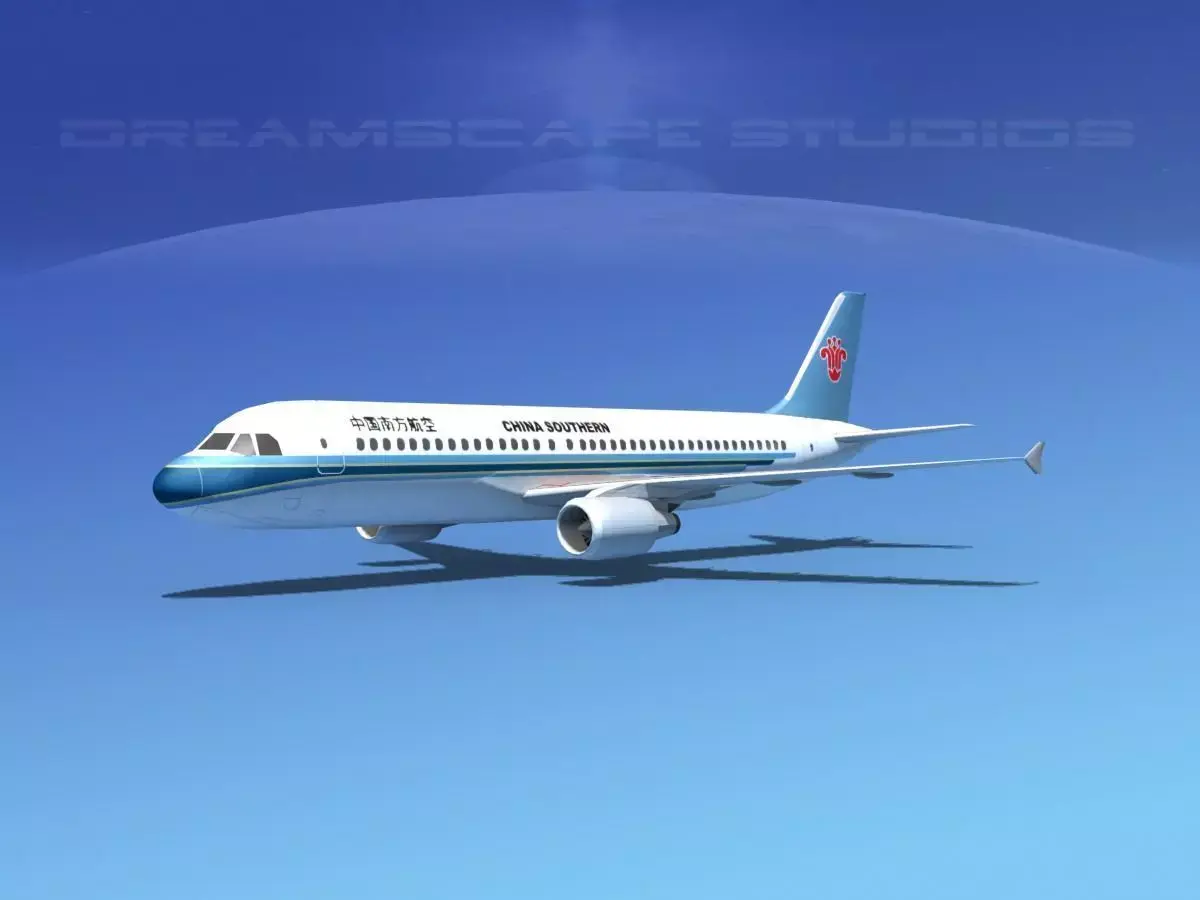 Airbus A320 LP China Southern Low-poly 3D model