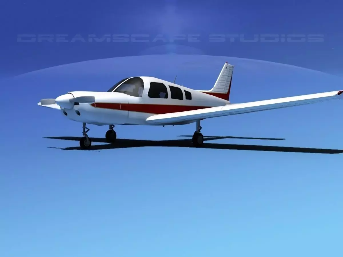 Piper Warrior II 3D model 13