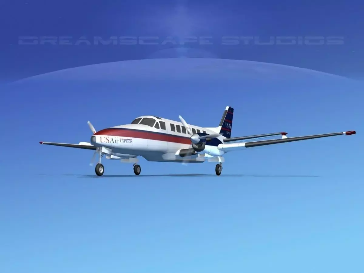 Beechcraft B99 US Air Express 3D model