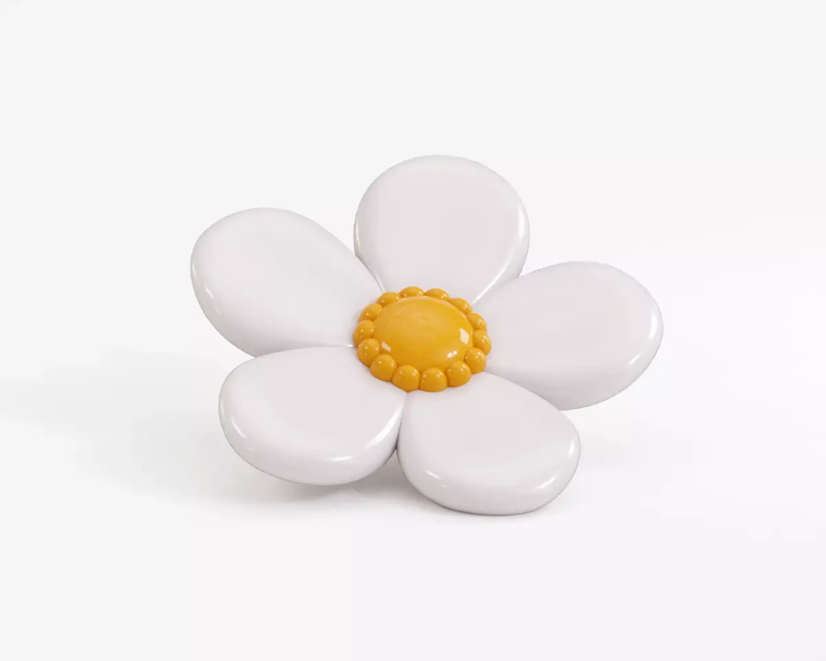 Bee Flower Low-poly 3D model