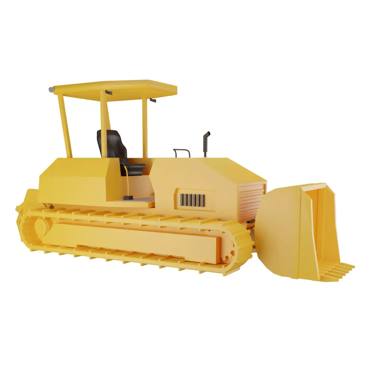 Bulldozer Toy Low-poly 3D model