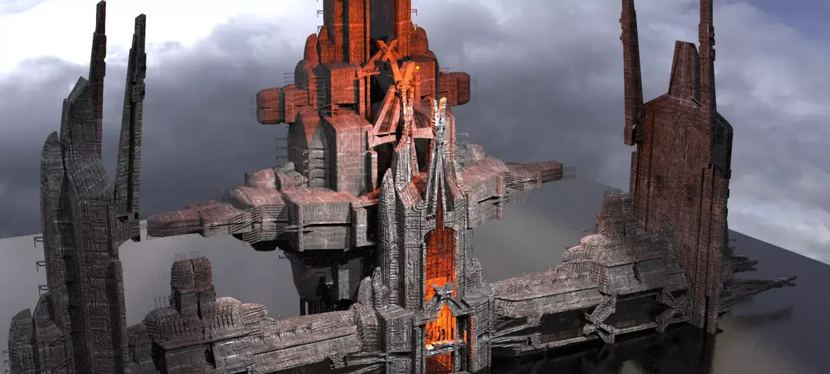 cyberpunk Dark Towers Kit bash 3D model