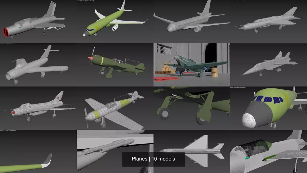 Planes fighter jet 3D Model Collection