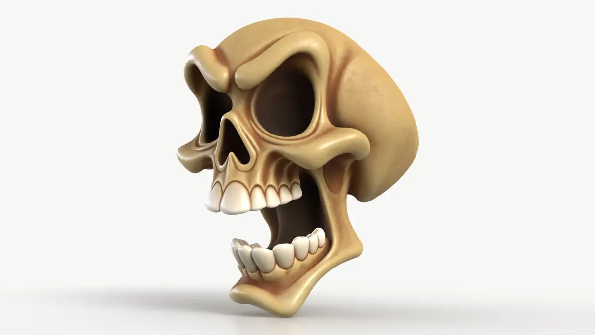 Stylized Cartoon Skull 1 3D model