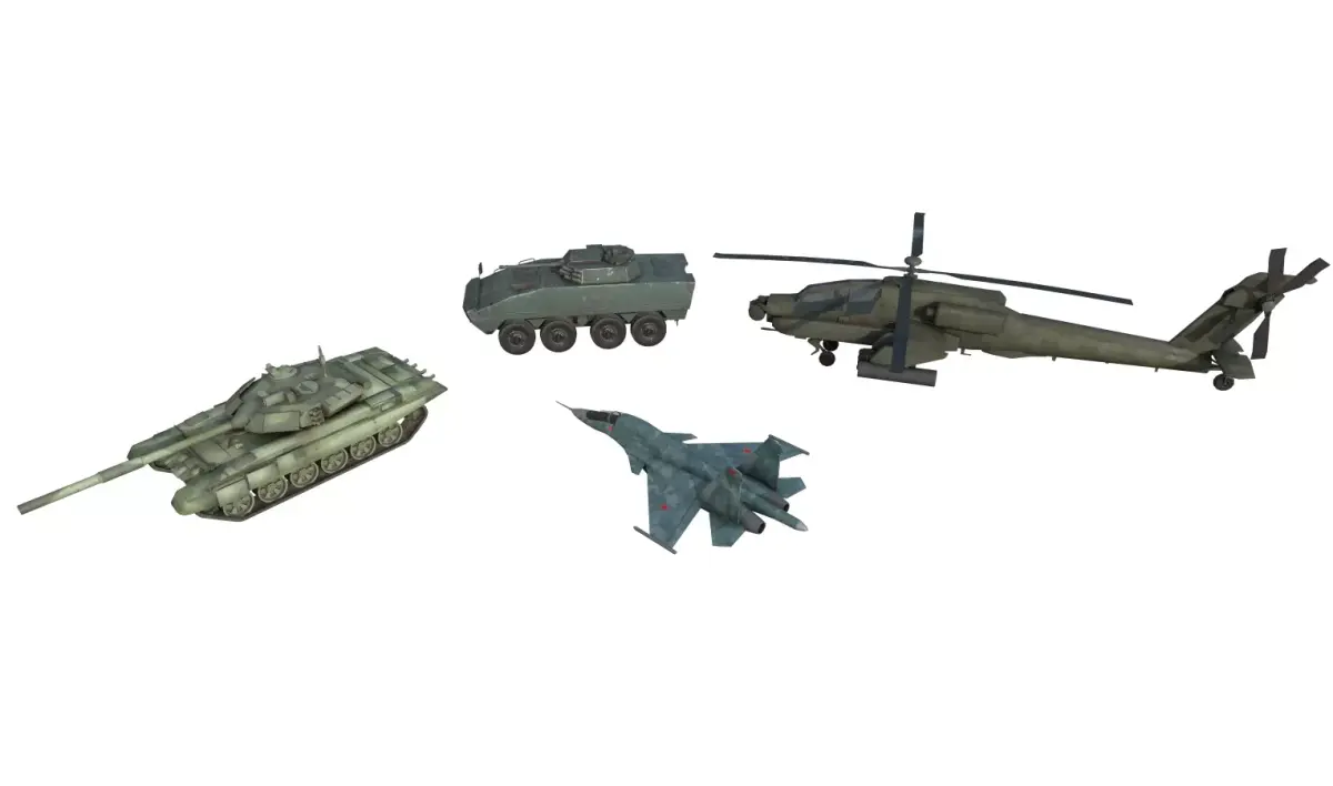Military Vehicle Pack 03  Low-poly 3D model