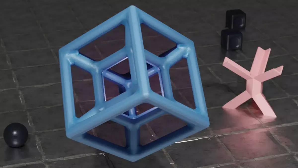 Tesseract  Hypercube  Print-Ready STL 3D print model