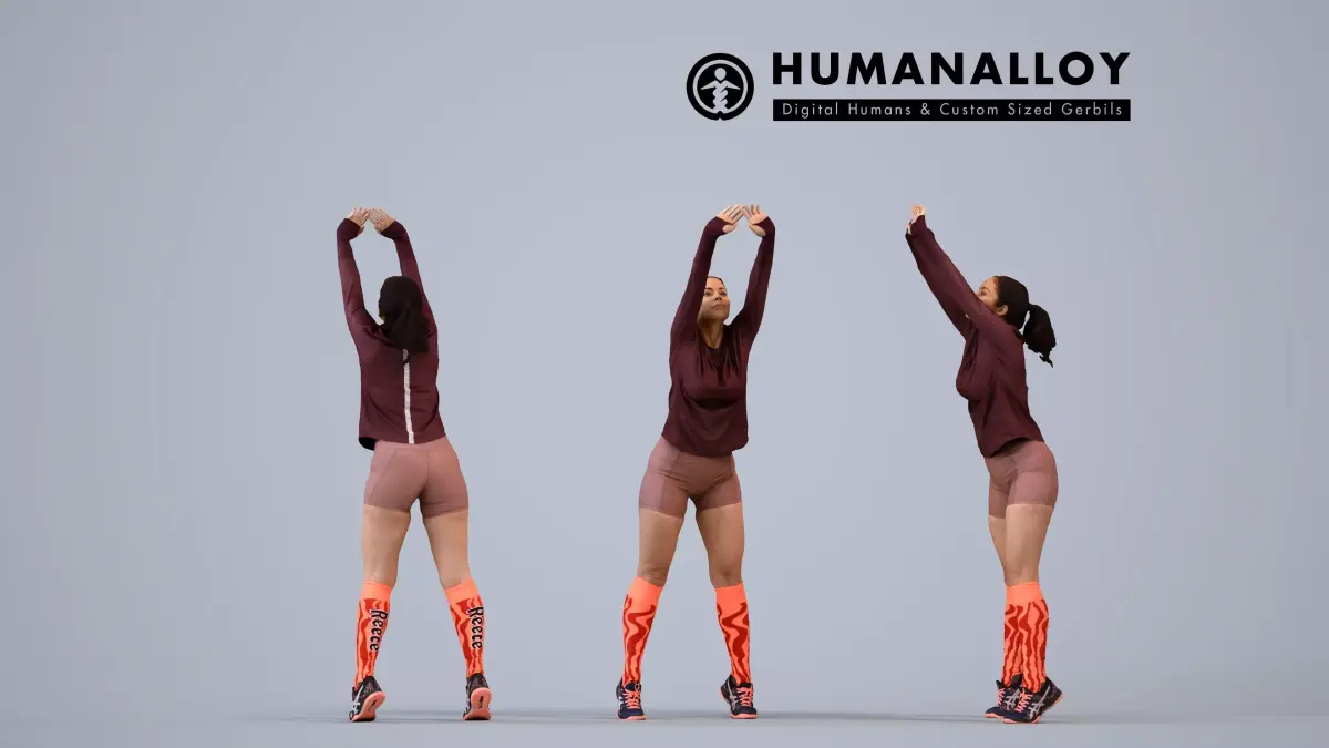 00567Nicole007 - Adult Caucasian woman exercising in sportswear 3D model
