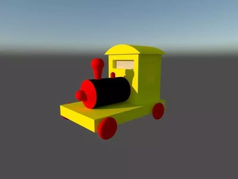 Train toy 3D model get