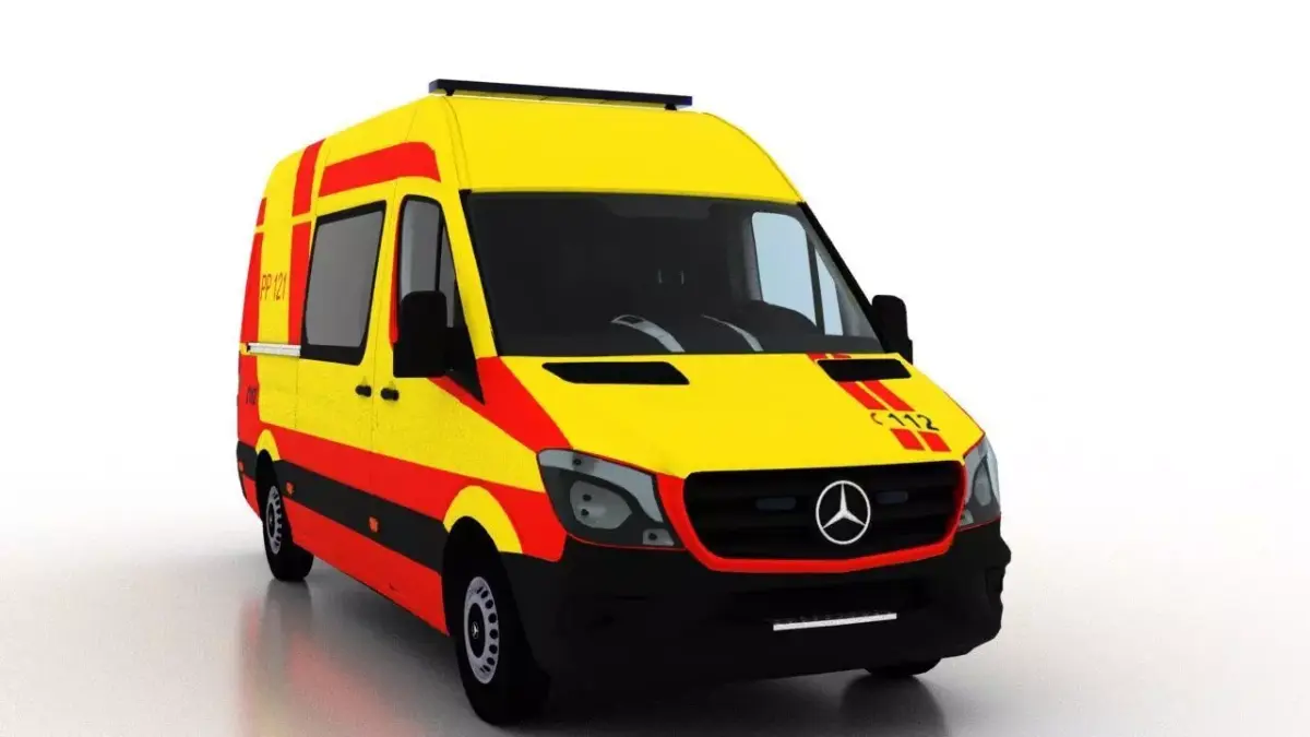 Mercedes Benz Sprinter L2H2 2015 Finland Ambulance 3D model