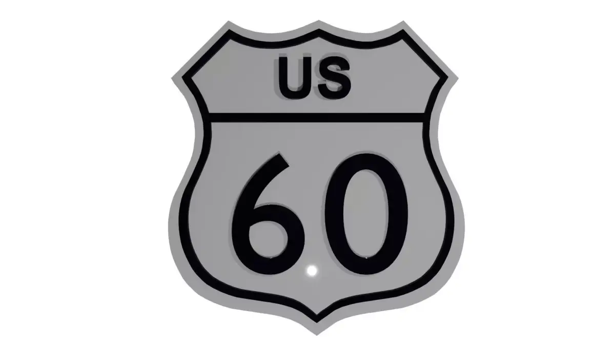 Sign US 60 3D model
