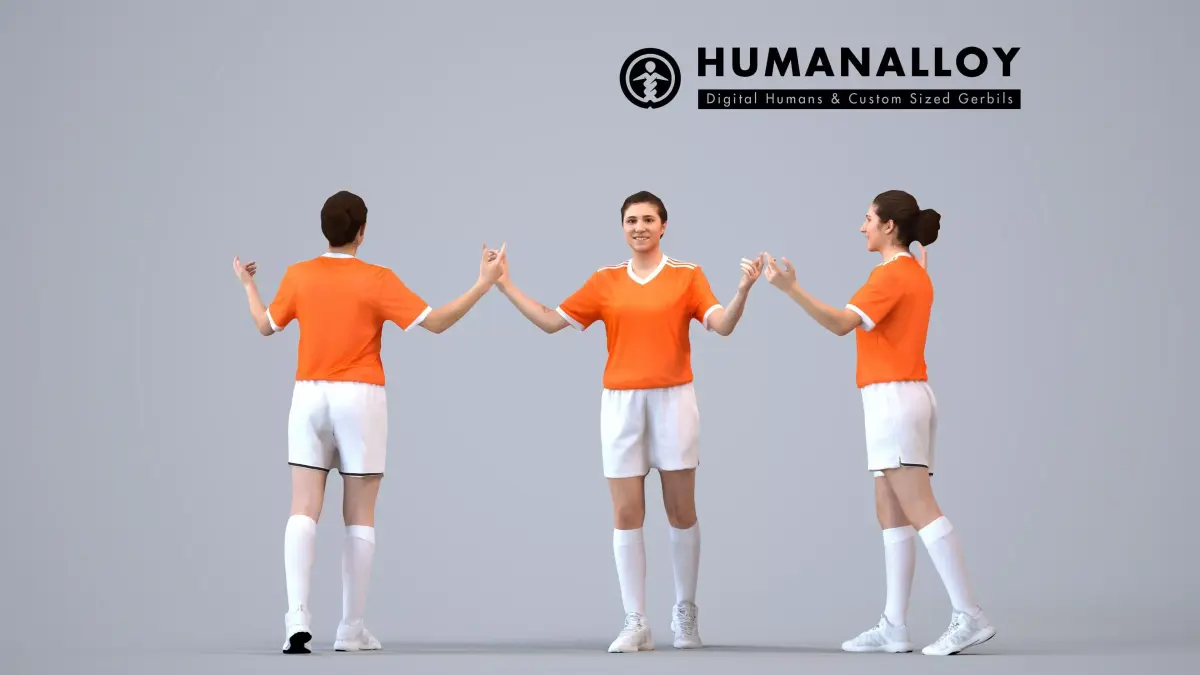 00468Gloria003 - Adult Caucasian woman exercising in athletic 3D model