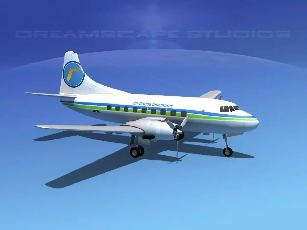 Martin 404 Air Florida Commuter 3D model
