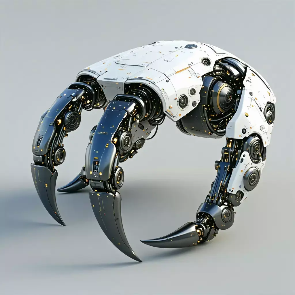 SciFi Robotic Claw Rigged Game Asset Low-poly 3D model