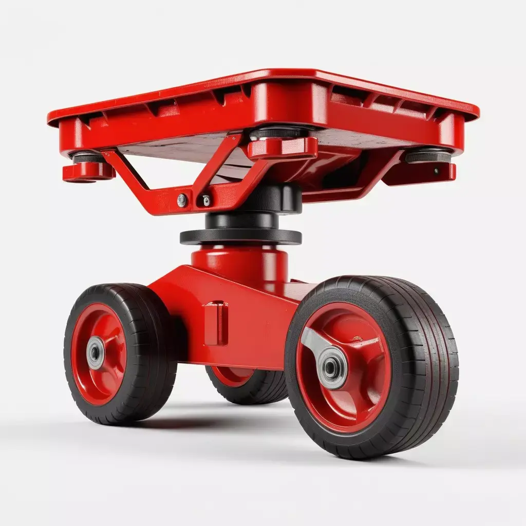 Red Industrial Rolling Work Seat 3D model