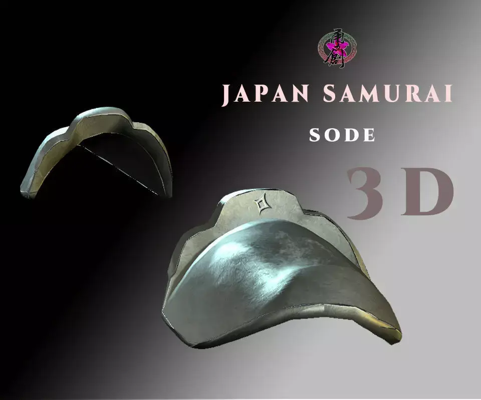 Japan Samurai Sode Low-poly 3D model
