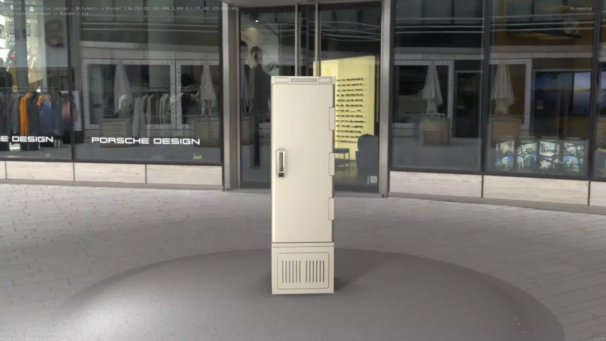 Electrical Distribution Cabinet 62 Low-poly 3D model
