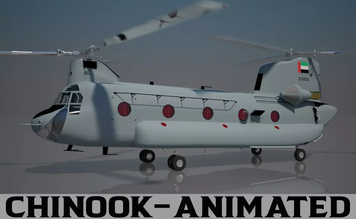 UAE Air Force Chinook CH - 47 F 3D model