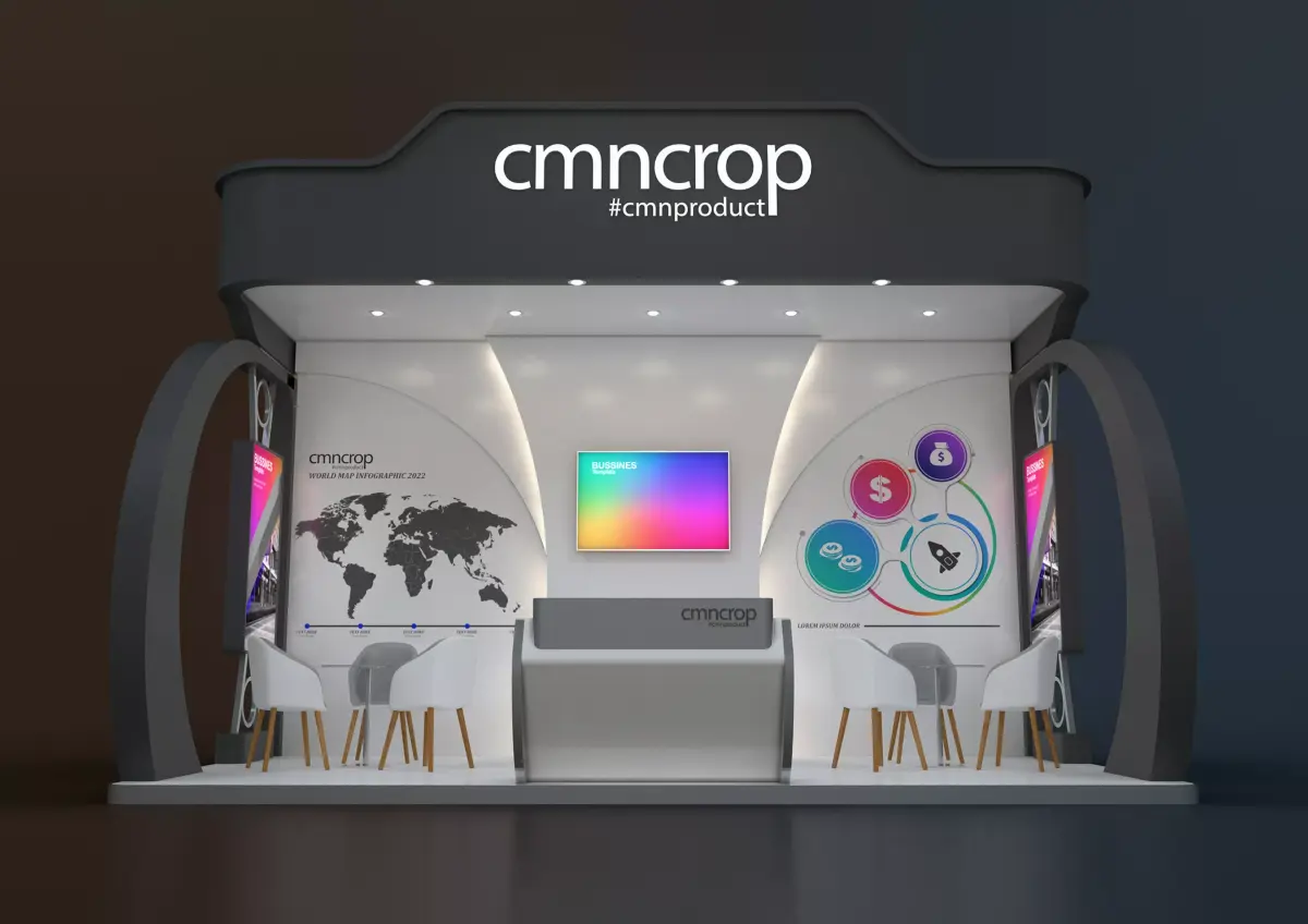 exhibition stand 18 sqm 3D model buy