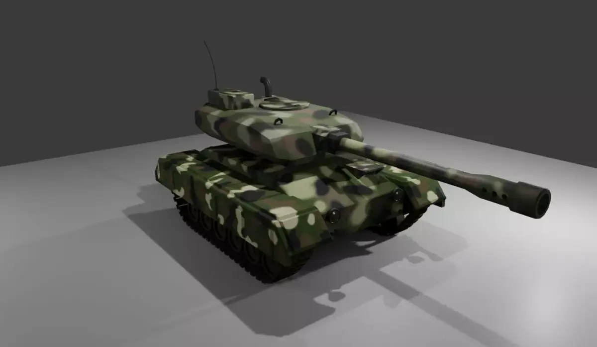 War Tank - Jungle Camouflage - Tanque de Guerra 3D model